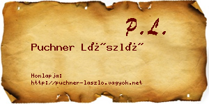 Puchner László névjegykártya